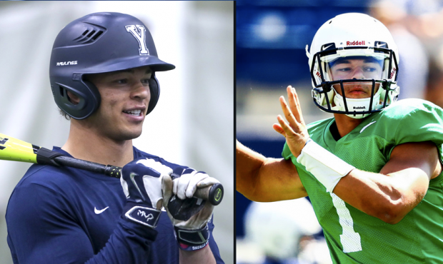 Left: Steve Griffin, Deseret News. Right: Jaren Wilkey, BYU....