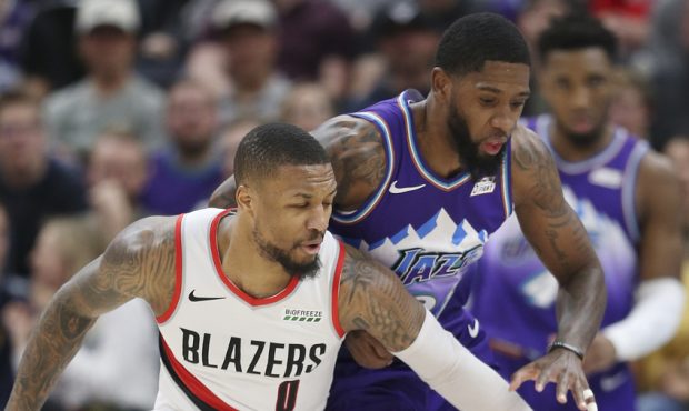 Damian Lillard - Royce O'Neale - Portland Trailblazers - Utah Jazz...