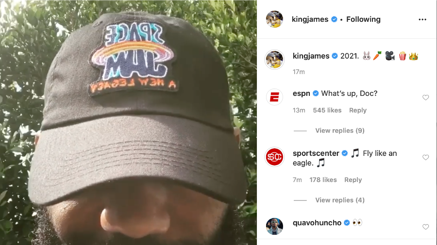 Basketball Star LeBron James Reveals New ‘Space Jam’ Movie Title, Logo