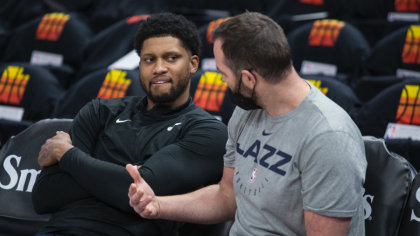 Jazz Forward Rudy Gay Knocks Down Deep Three Against Pelicans
