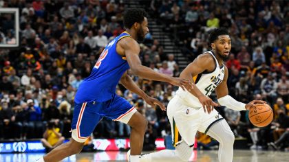 Jazz G Donovan Mitchell Hits Three After Crossing Over Warriors Defender