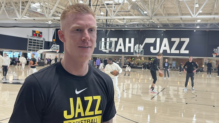 RSL Defender Justen Glad at Utah Jazz practice...