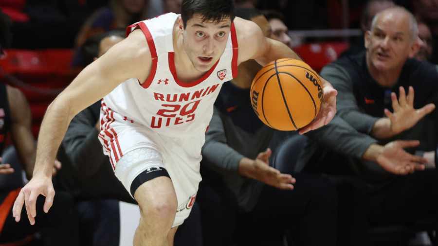 Lazar-Stefanovic-Dribbles-At-Huntsman-Center...