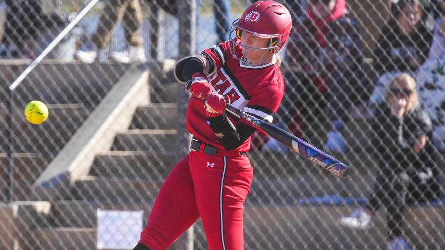 utah softball first baseman Ellessa Bonstrom...