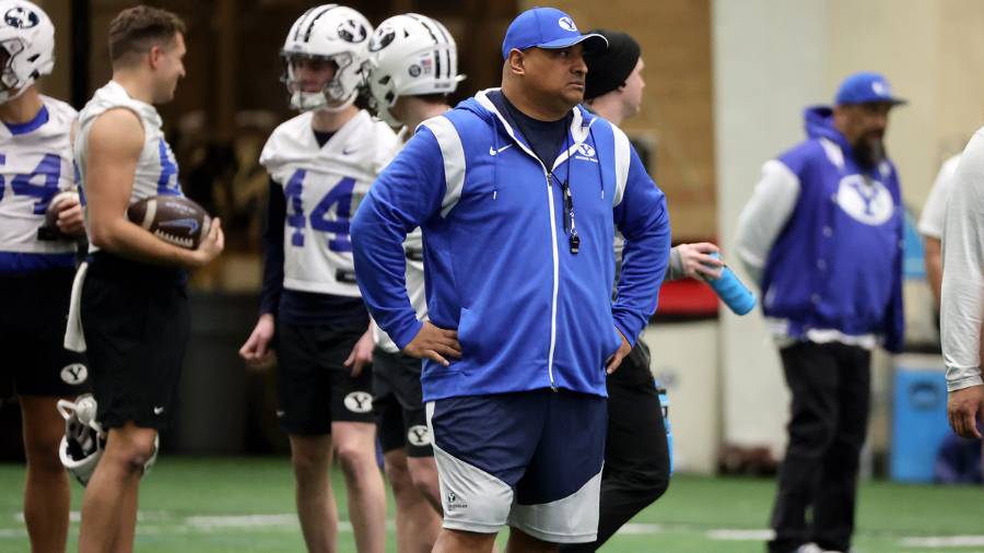 BYU Football, Spring Practice, Kalani Sitake...