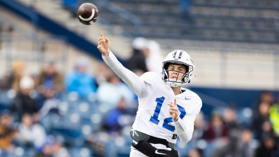 BYU Football, Spring Scrimmage, Jake Retzlaff...