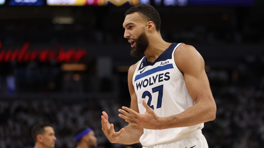 Rudy Gobert #27 of the Minnesota Timberwolves...