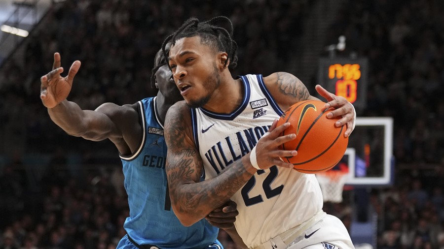 Cam Whitmore #22 of the Villanova Wildcats...