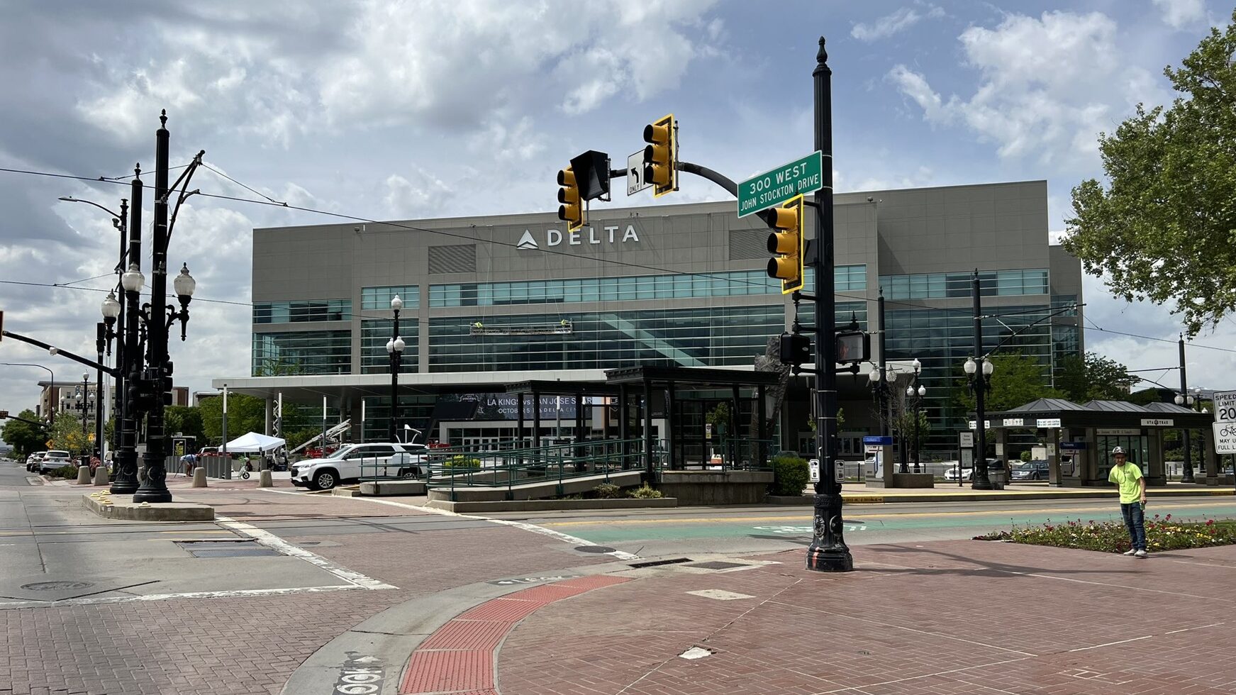 Delta Center signage...