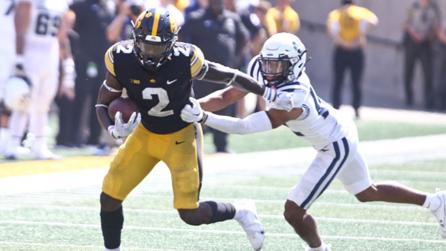 Utah State safety Simeon Harris...