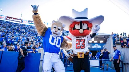 Cosmo, Cougarettes Break Out Dance Moves During Texas Tech-BYU Game