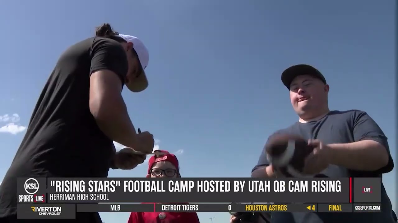 Cam Rising First Game Video: Utah QB Cam Rising Hosts Rising Stars Football Camp - KSL Sports