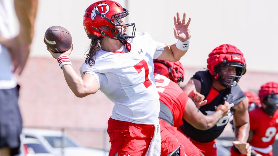 Utah Football quarterback Cameron Rising...