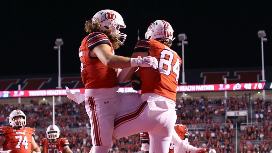 Utah Football tight end Caleb Lohner...